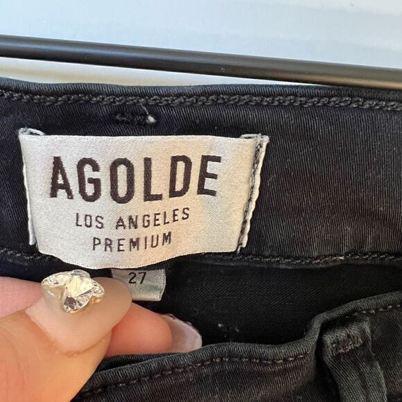 Agolde Sophie High Rise Distressed Skinny Jeans Moonstruck High Waisted 27 - Picture 4 of 13